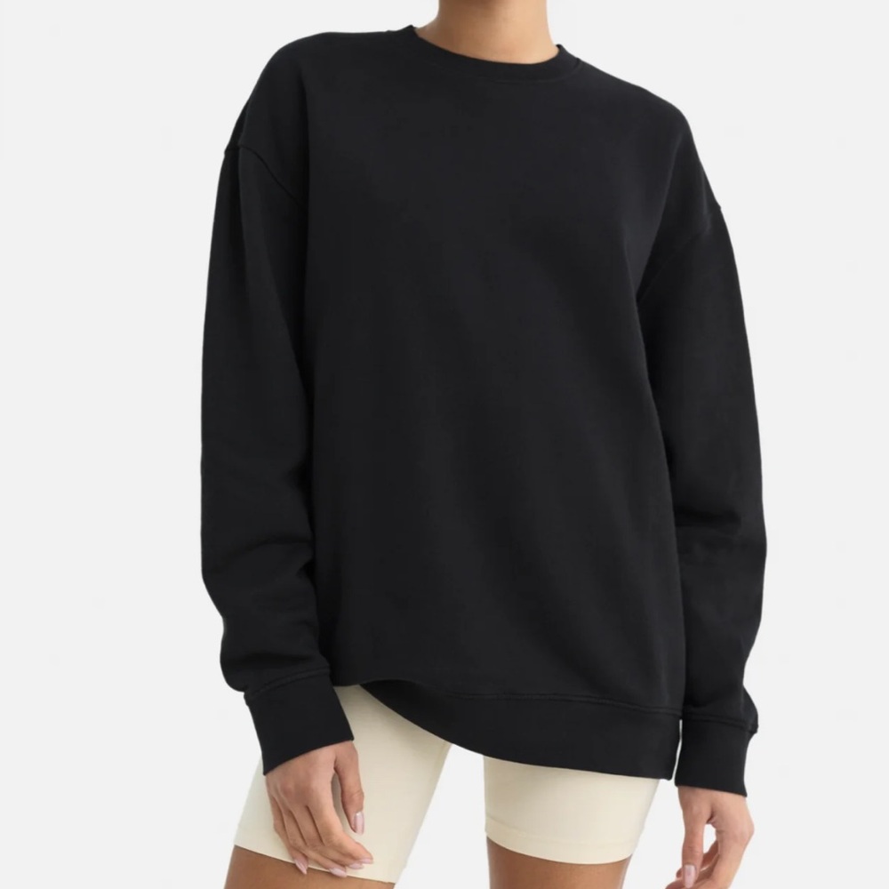Mate the label organic fleece oversized sweatshirt black xs/s